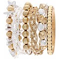 Nexte Jewelry Stackable Bead and Metal Combizon Bracelet Set