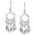 New! Carolee Silver Storm Freshwater Pearl Beaded Chandelier Earrings