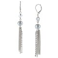 New! Carolee Silver Storm Silvertone Tassel Earrings