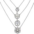 New! Carolee White Faux Pearl/ Crystal Y Necklace