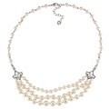 New! Carolee White Faux Pearl and Crystal Necklace