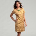 Max & Cleo Women's Short-sleeve Geometric Print Dress