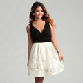 Max & Cleo Women's Rosette Accent Sleeveless Dress
