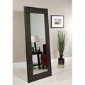Abbyson Living Bassett Black Patteren Fabric Floor Mirror
