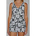 Island Pearls Missy White Rose 1-piece Swimdress