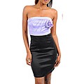 Stanzino Women's Lilac Two-tone Strapless Dress