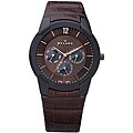 Skagen Men's Multi-function Leather Strap Watch
