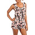 Stanzino Women's Pink/ Black Sleeveless Romper