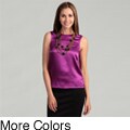 Adam Women's Sleeveless Scoop Neck Silk Top