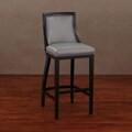 Park Avenue Black Croco/ Charcoal Leather Barstool
