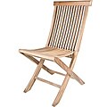 Solid Teak Classic Foldable Dining Chairs (Set of 2)