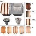 Ticor Stainless Steel 16 Guage Undermount Kitchen Sink and Cutting Board