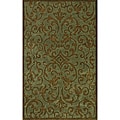 Monrovia Blue/ Brown Transitional Area Rug (8' x 10')