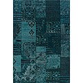 Teal/ Grey Area Rug (3'10 x 5'5)