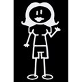 Vinyl Letter Decor 'Mom 4' Stick Figure Car Decal