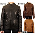 Knoles & Carter Women's Plus-size Bellow Pocket Leather Jacket