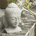 Volcanic Ash Buddha Head Garden Accent (Indonesia)