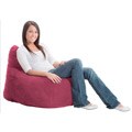 FufSack Wine Red Microfiber Bean Bag Chair