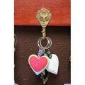 Recycled Flip Flop Love Heart Keyring (Kenya)