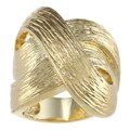 City Style Goldtone Brushed Wrap Design Band