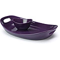 Rachael Ray Serveware Chip N' Dip Purple 14-inch Serving Platter and Dipper Bowl