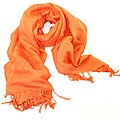 Lightweight Handmade Orange Scarf (India)