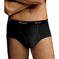 Hanes Classics Men's Black/ Grey Full-cut Briefs (Pack of 6)