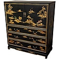Black Lacquer Landscape Dresser (China)