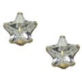 10kt Star Cubic Zirconia 4mm Stud Earrings