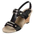 AK Anne Klein Women's 'Claw' Black Wedges