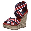 MIA Women's 'Renegade' Red Striped Wedges