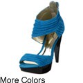 Carlos Santana Women's Leather Pleated Pumps