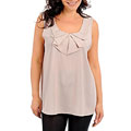 Stanzino Women's Plus Size Sand Neckine Detail Top