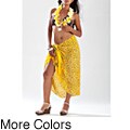 Green Tropical Floral Sarong (Indonesia)
