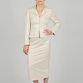 Signature by Larry Levine Women's Jacquard Column Skirt Suit