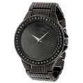 Geneva Platinum Men's Rhinestone-accented Large Face Link Watch