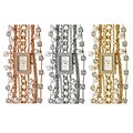 Geneva Platinum Women's Rhinestone and Faux Pearl-accented Link Watch