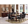 Radian Faux Marble 7-piece Dining Set with Black Chairs