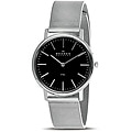 Skagen Men's Black Dial Stainless Steel Mesh Band Watch