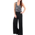 Stanzino Women's Black/ Gray Sleeveless Jumpsuit