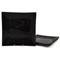 Black Tempered Glass Dinner Plate/Charger Set
