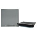 Smoke Tempered Glass Appetizer Plate Set