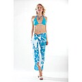 Batik Turquoise/ White 3 Leis Sarong (Indonesia)