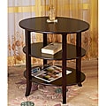 Espresso Finish Wooden Oval Side End Table