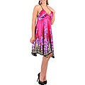 Stanzino Women's Fuchsia Floral Print Halter Dress