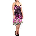 Stanzino Women's Purple Floral Print Halter Dress
