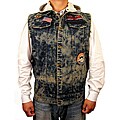 Knoles & Carter Men's Denim Vest w/ Detachable Hood