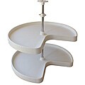 Double Kidney 32-inch Lazy Susan Turntable with Two Rotating Trays