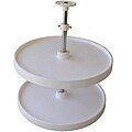 Double Round 24-inch Lazy Susan Turntable with Two Rotating Trays