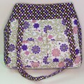 Laura Ashley White/ Purple Floral Handbag